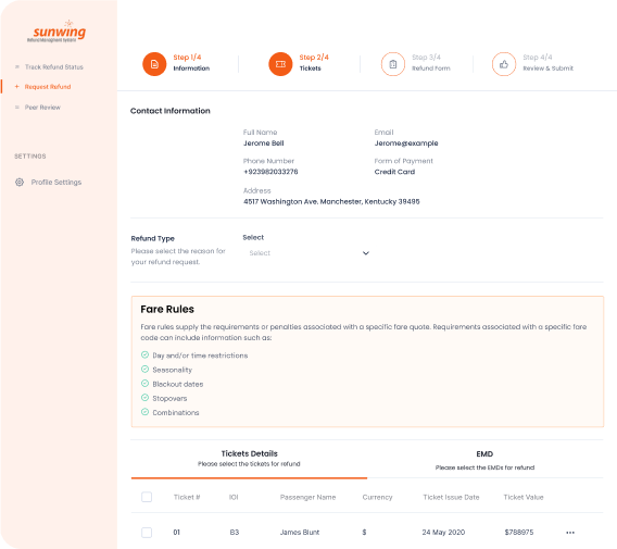 Travel & Aviation — Airline Refund & Ticket Management Platform